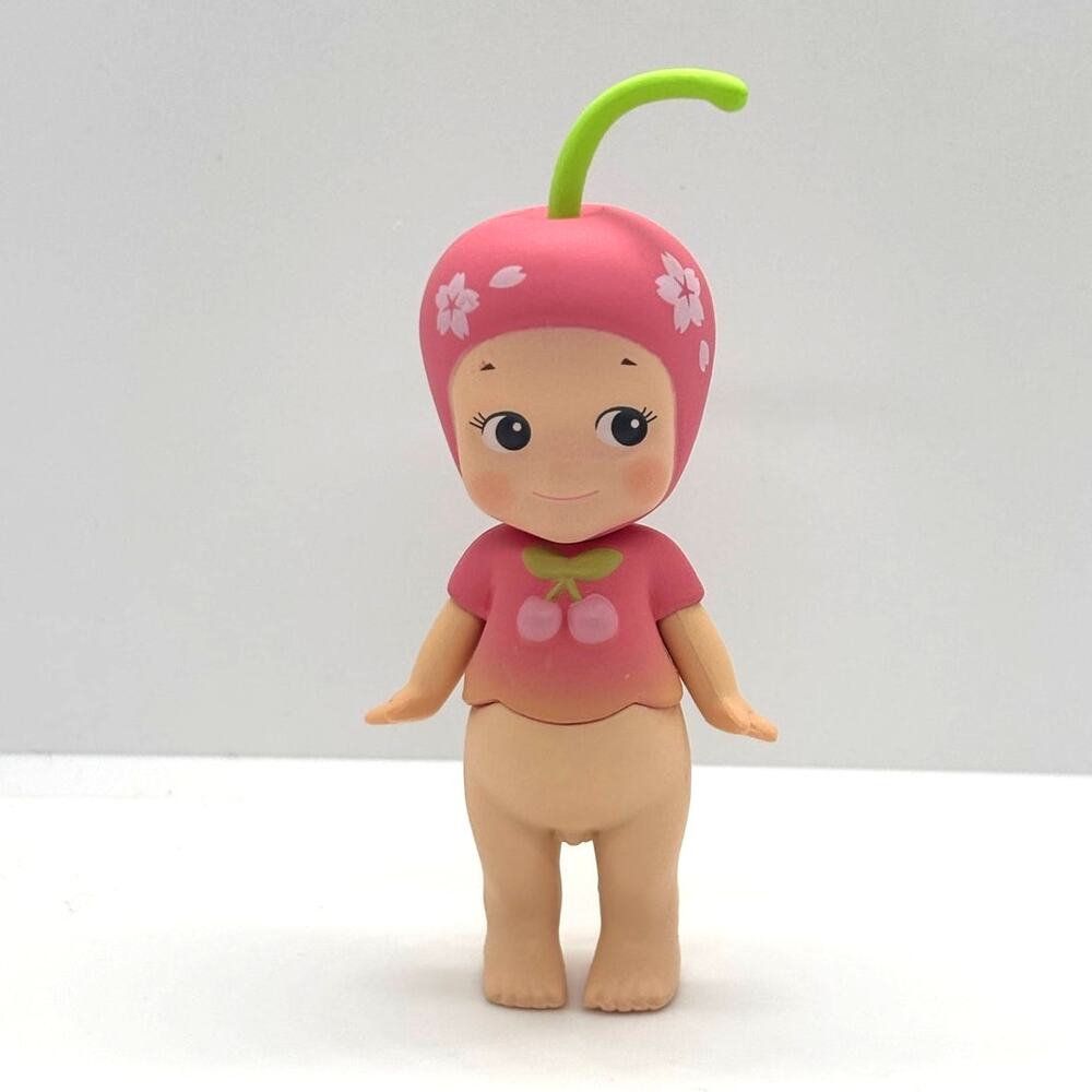 New Unbranded Kewpie/Angel Collectible Mini Figure in Cherry Costume, Open Box